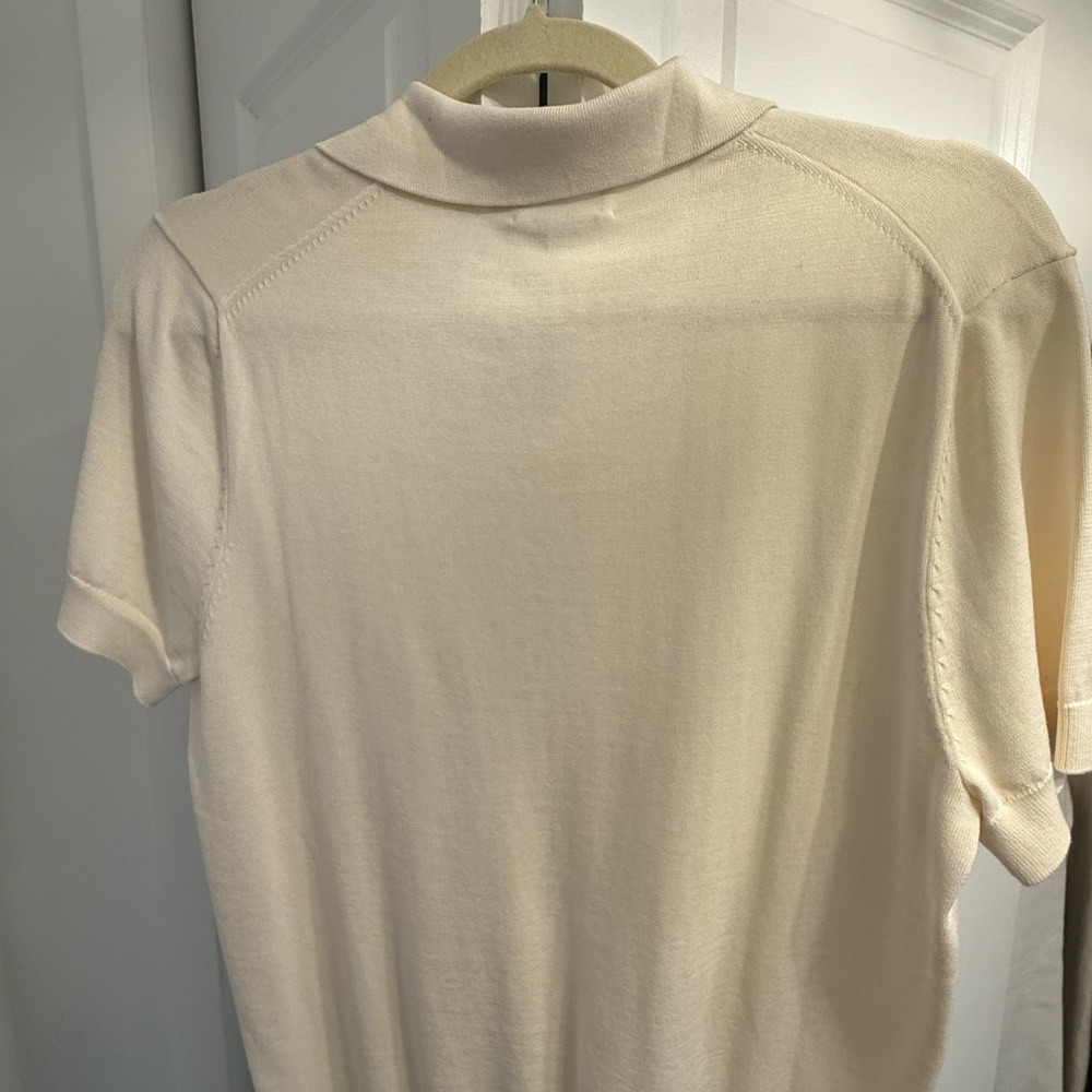 Suitsupply Off-White Buttonless Polo S: S - Picture 6 of 11